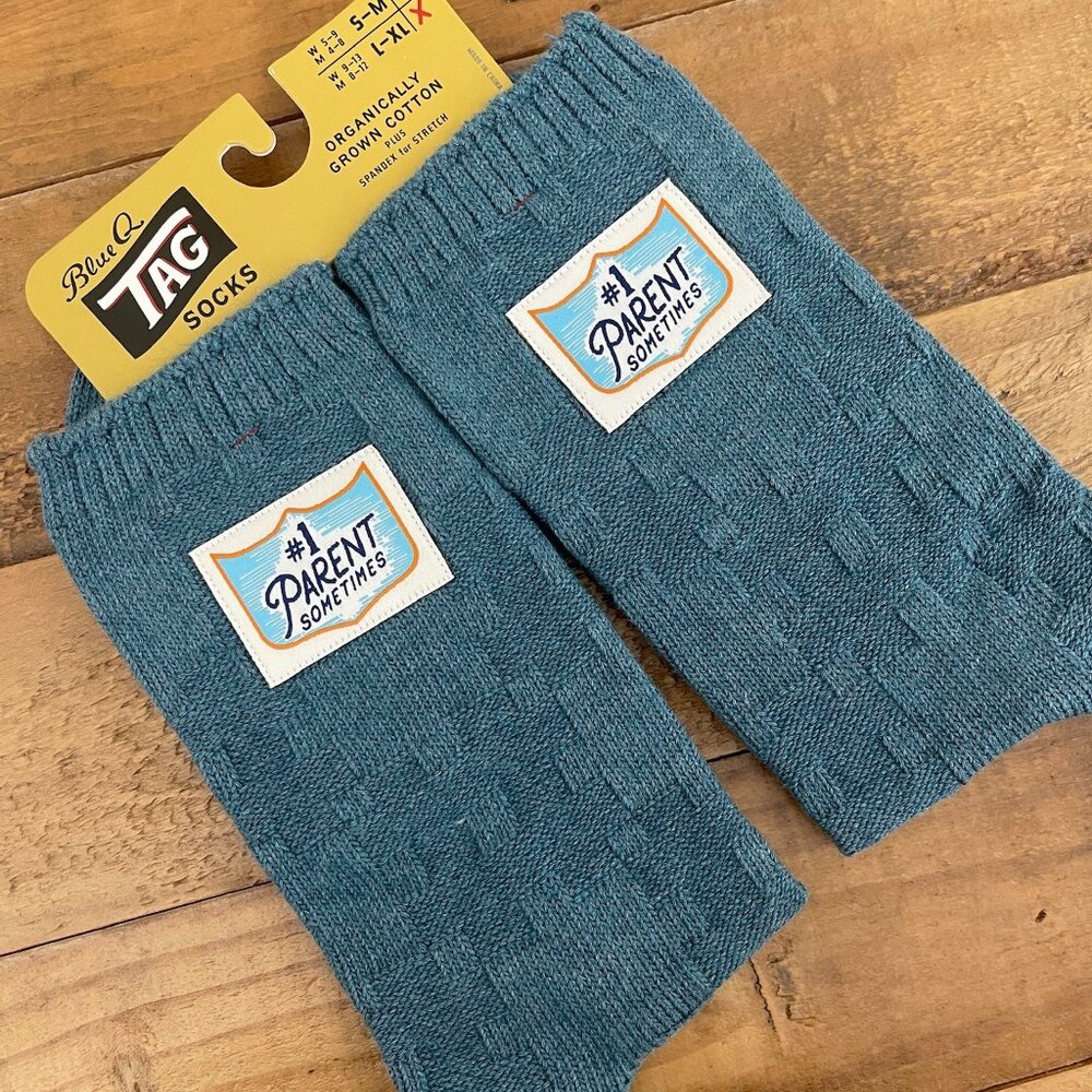Blue Q #1 Parent Sometimes Socks - New Size L-XL [W 9-13, M 8-12]